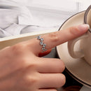 925 Sterling Silver Oxidized Silver 0.44cm Ring for Women-5
