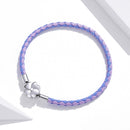 925 Sterling Silver Oxidized Silver Leather 17cm Bracelet-3