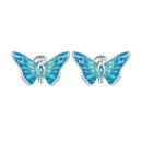 925 Sterling Silver Earrings with Enamel and CZ for Women-3