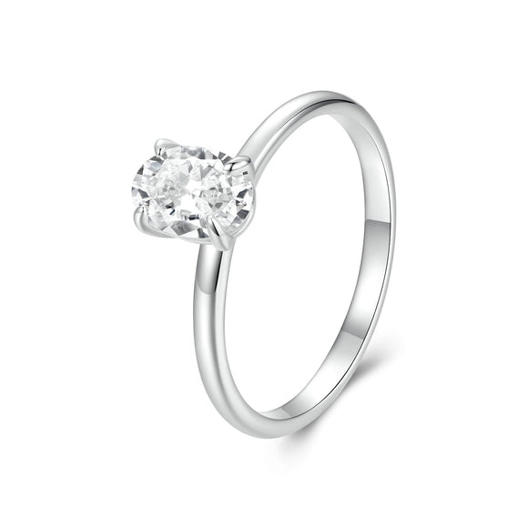 925 Sterling Silver Moissanite 1ct Ring Size 8