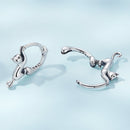 925 Sterling Silver Plated Gold Earrings Size 1.8cm for Women-6