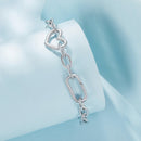 925 Sterling Silver Plated 190mm Bracelet for Women-3