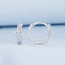 925 Sterling Silver Nano Opal Earrings for Women - White Gold Plated - 12x5mm-3