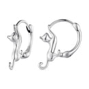925 Sterling Silver Plated Gold Earrings Size 1.8cm for Women-1