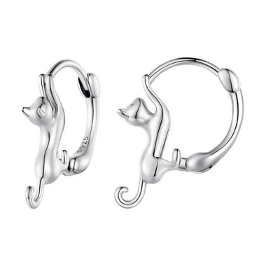 925 Sterling Silver Plated Gold Earrings Size 1.8cm for Women