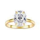 925 Sterling Silver 3.5 Carat Oval Zircon Ring with White Gold Plating for Women-3