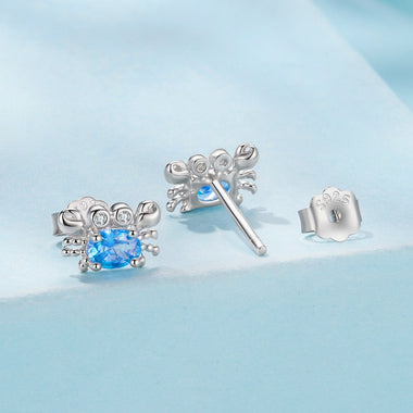 925 Sterling Silver White Gold Plated CZ Earrings for Women - 0
