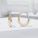 925 Sterling Silver Earrings with Platinum and Gold Plating for Women-3