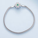 925 Sterling Silver Plated Platinum Bracelet with 3mm Rope for Women-4