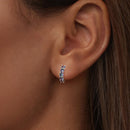 925 Sterling Silver Earrings with Pavé Setting CZ in Oxidized Finish for Women-6