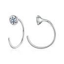 925 Sterling Silver Moissanite 0.3 Carat Earrings for Women-1
