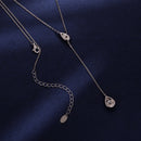 925 Sterling Silver Moissanite Necklace with 3 Stone Sizes for Women-4