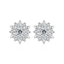 925 Sterling Silver White Gold Plated 0.7cm Pavé Set CZ Earrings for Women-1