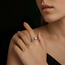 925 Sterling Silver Moissanite Ring 1ct Size 6-7