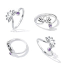 925 Sterling Silver Oxidized Pavé Setting CZ Ring for Women-2