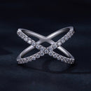 S925 Sterling Silver Moissanite Ring Size 8-5
