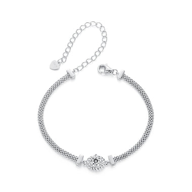 925 Sterling Silver 0.5 Carat Moissanite White Gold Plated Bracelet for Women - 0