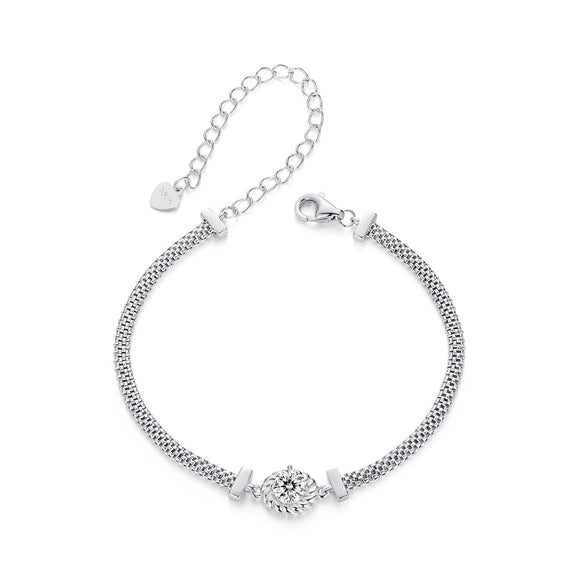 925 Sterling Silver 0.5 Carat Moissanite White Gold Plated Bracelet for Women