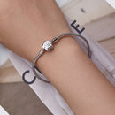 925 Sterling Silver Bracelet with Pavé Setting CZ, 17cm for Women-6