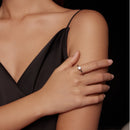 925 Sterling Silver Plated Moissanite Ring Size 6-7