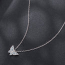 925 Sterling Silver Plated White Gold Moissanite Necklace 40+5cm for Women-5