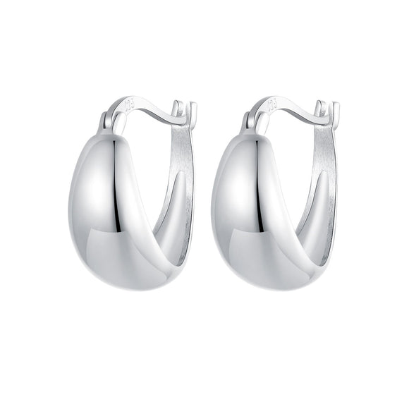 925 Sterling Silver White Gold Plated Earrings for Women