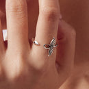 925 Sterling Silver Oxidized Silver Pavé Setting CZ Rings for Women-5