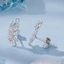 925 Sterling Silver Earrings with Pavé Setting CZ and White Gold Plating-6