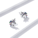 925 Sterling Silver Earrings with Pavé Setting CZ, Oxidized, 1.4x0.9cm for Women-6