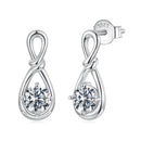 925 Sterling Silver 0.5 Carat Moissanite Earrings for Women-1