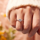 925 Sterling Silver Moissanite 1 Carat Ring Size 6-4