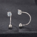 925 Sterling Silver Moissanite 0.1ct Earrings 1.3cm for Women-5