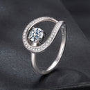 925 Sterling Silver 0.50 Carat Moissanite Ring Size 6 for Women-4