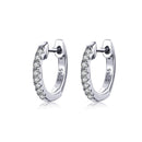 925 Sterling Silver 1.3cm Pavé Set CZ Earrings-1