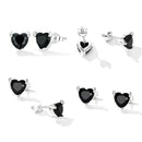 925 Sterling Silver Oxidized CZ Earrings for Women-3