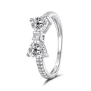 925 Sterling Silver White Gold Plated 1.2cm Pendant Ring Size 6 for Women-1