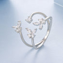 925 Sterling Silver Pavé Setting CZ White Gold Plated Ring 0.18cm for Women-4