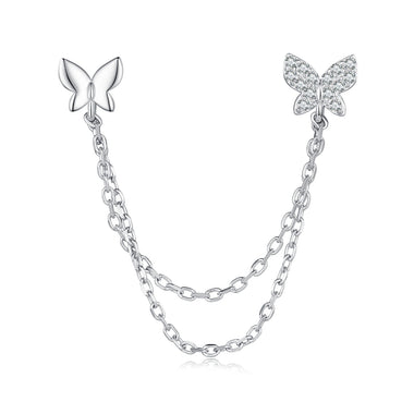 S925 Sterling Silver 40mm Pavé CZ Earrings - 0
