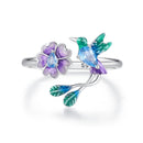 925 Sterling Silver Enamel 1.8mm Pavé Setting CZ Ring for Women-4