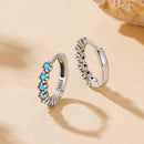 925 Sterling Silver Turquoise Earrings for Women 1.4x0.5cm-5