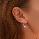 925 Sterling Silver Earrings with Pavé Setting and Platinum Plating-7