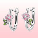 925 Sterling Silver Enamel Oxidized Silver Earrings for Women - 1.5x0.7cm-7