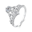 925 Sterling Silver 0.5 Carat Moissanite Ring in Size 6 for Women-3