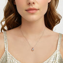 925 Sterling Silver White Gold Plated Necklace 40+5cm Length for Women-5