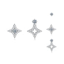925 Sterling Silver Moissanite 0.1ct Earrings for Women-1