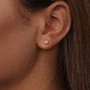 925 Sterling Silver 0.1 Carat Moissanite and Pearl Earrings for Women-10