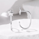 925 Sterling Silver Brass Earrings with White Gold Plating 1.4cm for Women-3