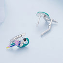 925 Sterling Silver Enamel Crafted Earrings for Women - 16x9mm-6