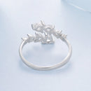 925 Sterling Silver White Gold Plated Pavé Setting Rings for Women-3