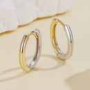 925 Sterling Silver Earrings for Women - 1.3x0.2cm, Plated White Gold-5